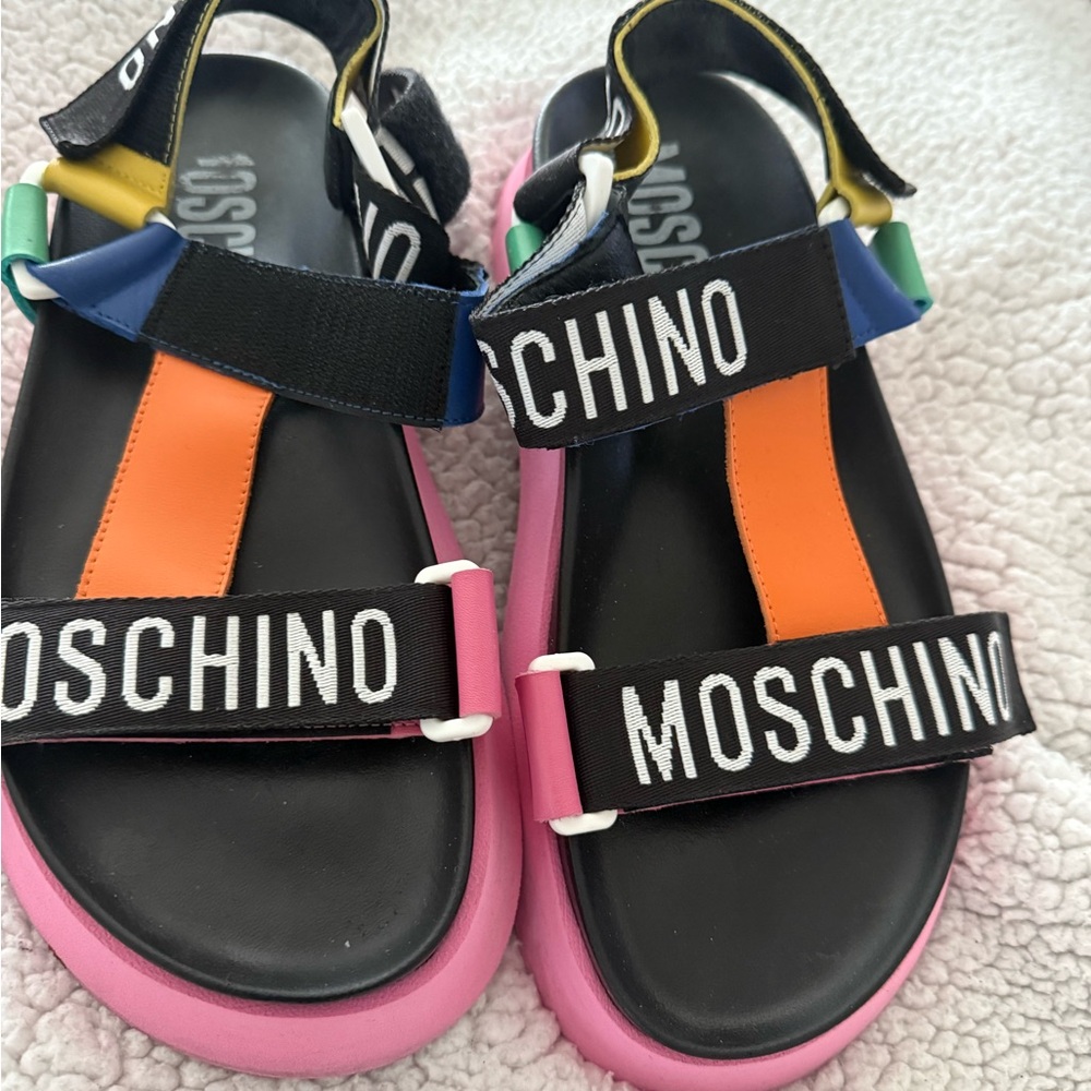 Moschino Women Colorful Strap Sandals